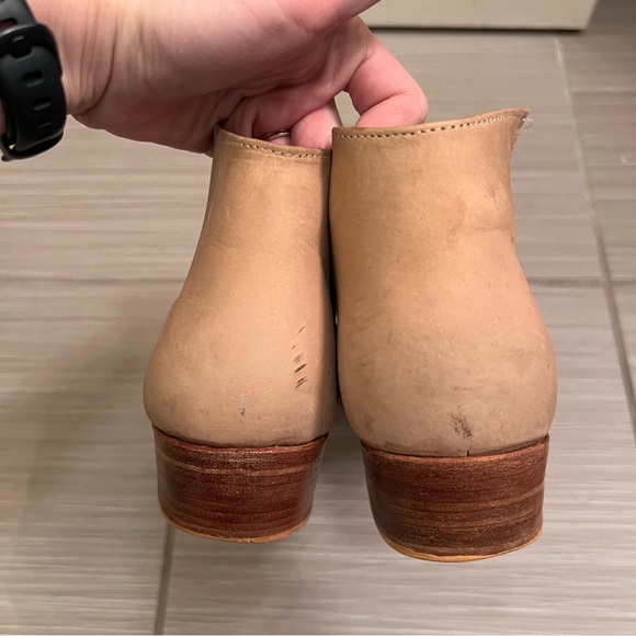 The Root Collective Lee Boot rare burgundy maroon tan ankle bootie 9 leather - Picture 5 of 10